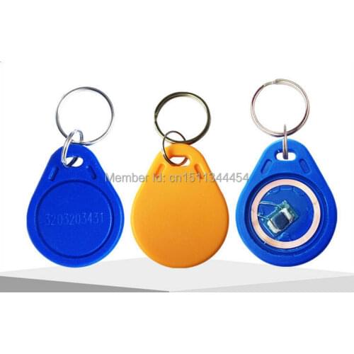 50pcs TK4100 token ID Card Access Control Card 125KHZ RFID Smart ID Card ID Keyfobs RFID Tag Key ring ID keychain