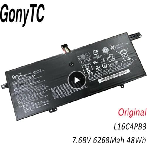 L16C4PB3 Laptop Battery For Lenovo IdeaPad 720S-13ARR 720S-13IKB Series L16M4PB3 L16L4PB3 7.68V 6268mAh/48WH