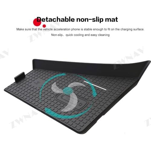 QI car Infrared Fast wireleess charger for Audi Q7 2016 2017 2018 Intelligent Infrared Fast Wireless Charging Car Phone Holder