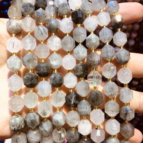Wholesale Natural Green Quartz Crystal Beads,Hand Cutting Beads 10mm Faceted Gem Stone Loose Beads for jewelry,1string 15.5"