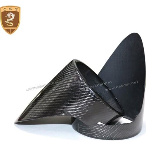 2PCS For Ferrari 458 Carbon Fiber Rear Trunk Tail Light Lamp Trim Stick Cover Bodykit