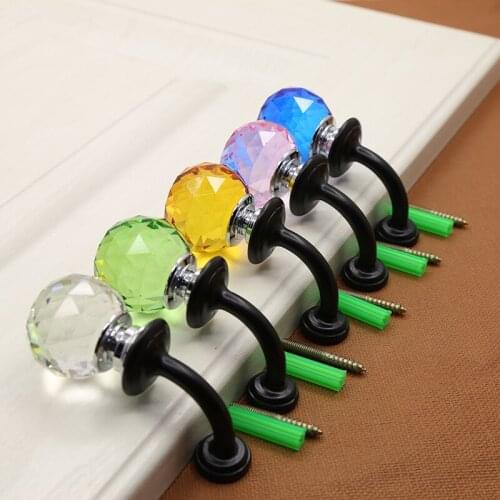 JD Spherical Crystal Coat Hook Single Hook Zinc Alloy Creative Antique Gold Bathroom Cloakroom Hook