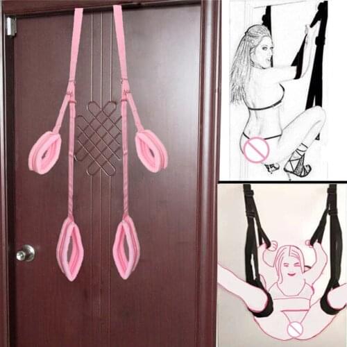 CamaTech Hanging Door Sex Swing Chair Sex Furniture Love Swing Bondage Restraints Stuck Window With Adjustable Straps Adult Game