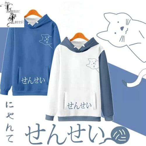 Kawaii Neko Cat 3D Printing Men/Women Autumn Fashion Hoodies Sweatshirt Long Sleeves Pollover Plus Size