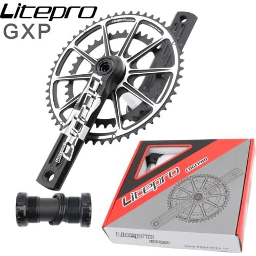 Litepro EDGPRO road bike crank GXP straight mounted crank 2021 new dualdisc aluminum alloy 170mm road bike Folding bike crankset
