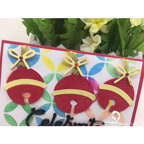 AlinaCraft METAL CUTTING DIES cut 4pc christmas jingle bell bow tag Scrapbooking paper craft card album knife mold punch stencil