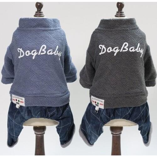 Fashion Pet Dog dog baby Jumpsuit Puppy Cat Chihuahua Yorkshire Teddy Dog cotton clothing Small medium dog keep warm clothing
