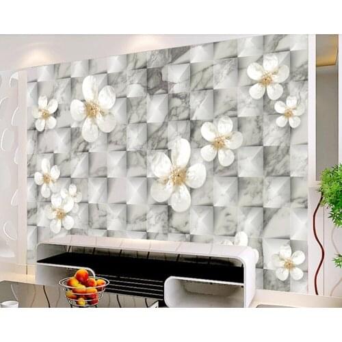 Papel de parede marble jewel flower 3d modern wallpaper murals,living room TV sofa wall bedroom kitchen wall papers home decor