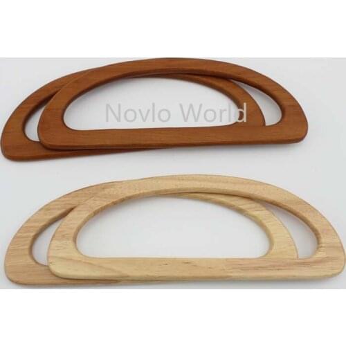 4-10 Pieces,24X9cm 3 Colors D Shape Quilting Crafts Supply For Design Your Wood Bag Purse Handle Parts
