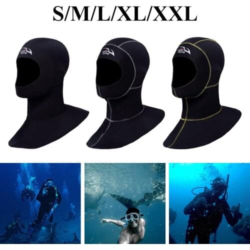 Neoprene Diving Wetsuit Hood with Bib For Adult Men Women Water Sports Cap Warm Comfortable Hat For Snorkeling Swimming