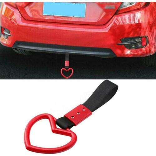 Nylon strap Car Tow Ring Handle Strap Heart Ring Subway Train Bus Handle Strap Charm Drift Toy Car Decoration