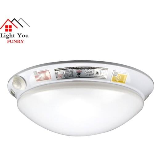 2018 New National standard LED Fire Emergency Lighting Ceiling lighting acoustooptic control body radar bread