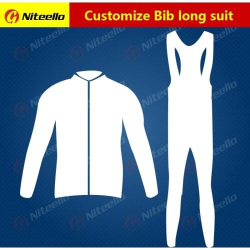 NITEELLO NEW Custom Long Sleeve Jersey and Bib-Pants Bike Racing Team Road Biker Cycling Sports Suit Set Ropa Ciclismo MTB