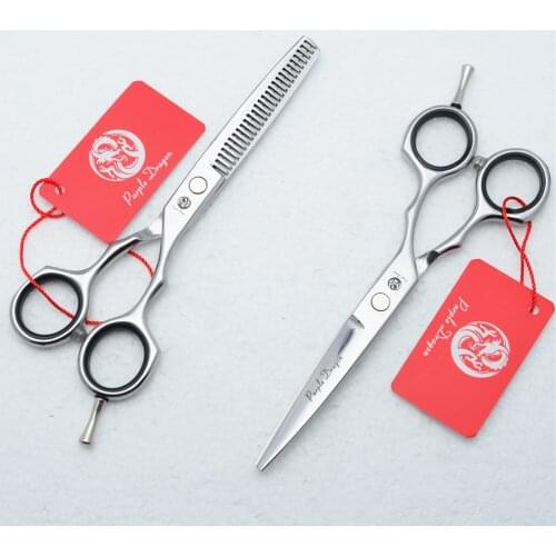 1004Z 5.5'' 16cm Purple Dragon Silvery JP 440C Hairdressing Scissors Cutting Scissors Thinning Shears professional Hair Scissors