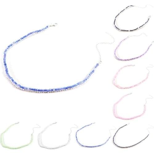 1pc Bohemian Style Bead Necklace Casual Beaded Choker Clavicle Necklace For Women Girls Jewelry Accessories Party Dress Up