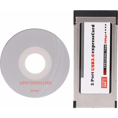 Tablet-OOTDTY PCI-E PCI Express To 2 Port USB 3.0 34 mm Expresscard Card Converter Adapter-sata to usb