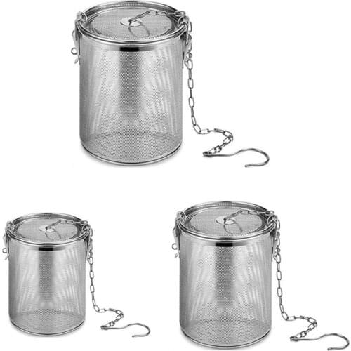 Portable Spice Seasoning Colander Basket Easy Clean Stainless Steel Mesh Filter Y5JC