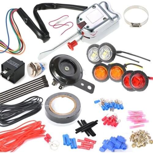 Turn signal LED Lights kit lever switch 4way hazard /horn for Polaris Ranger RZR