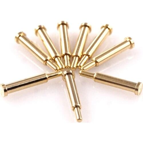 10pcs Spring Loaded Pogo Pin Connector Diameter 2.0 mm x 10.0 mm height SMT / SMD PCB Machined Single Pin 1u 50g force Vertical