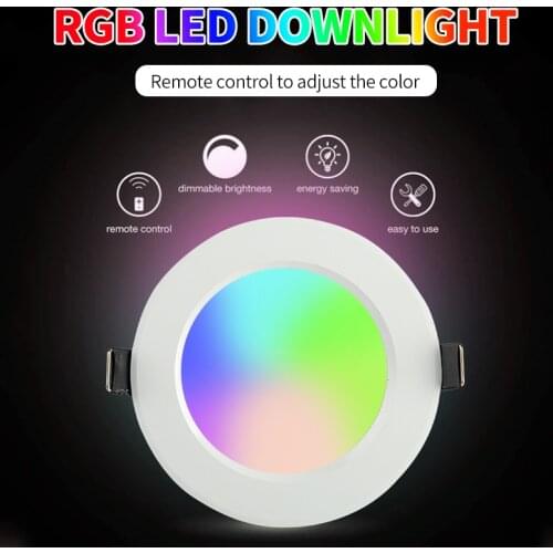RGB W/WW Downlight Led 10W/20W Ceiling Decorative Downlight Living Room Background Wall Downlight RGB Remote Control Downlight