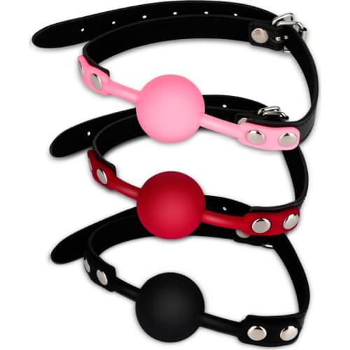 Silicone Plug Ball Sex Tools for Females Pumping Adult Sex Toys Slave Collar Leather SM Toy Women Bondage Cheap