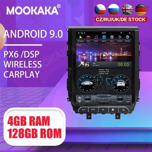 Tesla 12.1" Android 9 PX6 4G 128GB Car Player For Toyota Land Cruiser lc200 2016-2019 Car GPS Navi CarPlay Head Unit DSP Stereo