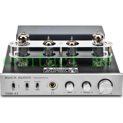 SUCA HIFI 6P1+6J4 Vacuum Tube Amplifier Digital Audio Hifi Tube Preamplifier With Headphone Amplifier Output Stereo