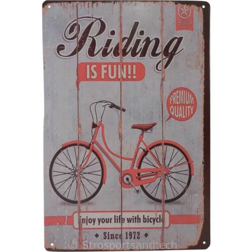 Bicycle Bike Ride Funny Tin Sign Bar Pub Garage Home Art Wall Decor Poster Retro