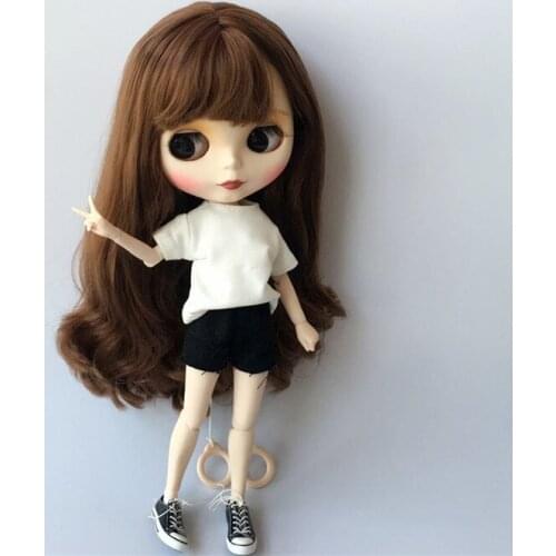 T02-X002 Blyth Doll clothes 30cm 1/6 dolls Azone Accessories summer short sleeve T shirt with short pants 2pcs/set