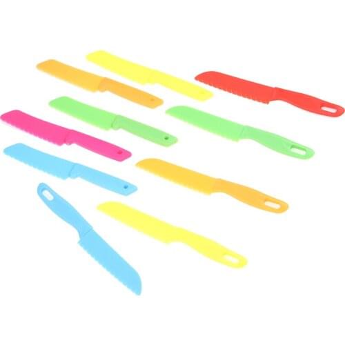 1pc For Bread Lettuce Kitchen Knife Kids Toddler Cooking Knive Plastic Fruit Knife