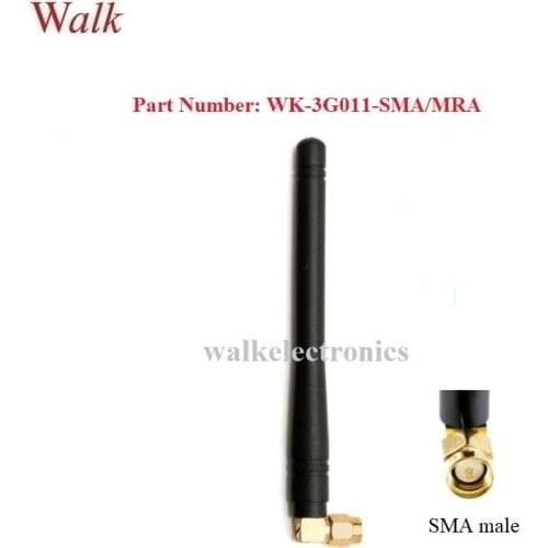 3.0dBi SMA male right angle gsm 3g rubber antenna, omni directional multi band sma antenna
