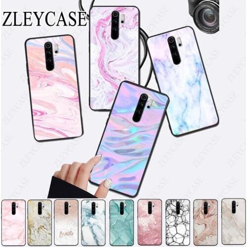 Candy Color Marble black Phone Case for redmi note8pro note7 note5 note6pro 7 7A 8 8A Note8T note9s note9pro Mobile Cover