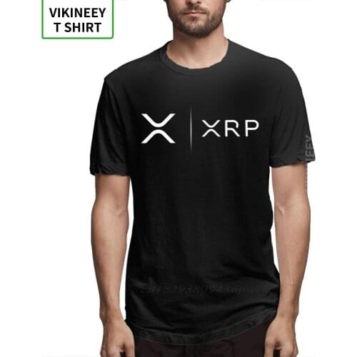 Side By Side Ripple Coin XRP T Shirt Unique Design T-Shirt Organic Cotton Faddish Homme High Street Tee Shirts shirt