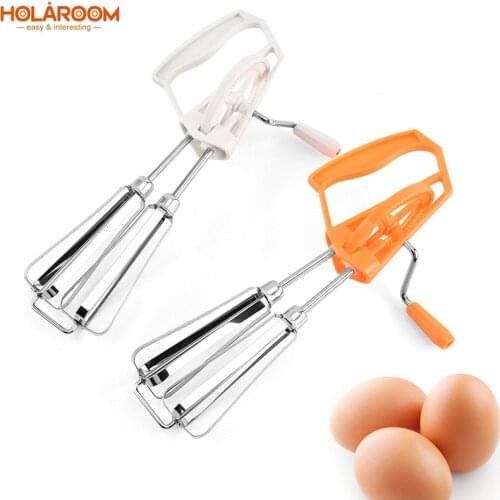 Holaroom Manual Egg Beater Cream Foamer Blender Whisk Egg Mixer Egg Tools Rotary Kitchen Tools Durable articulos de cocina