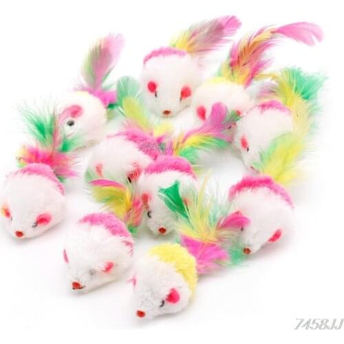 Interesting 10Pc Soft Cat Toys Mouse Fleece False Funny Cats Playing Toys For Kitten G03 Drop ship
