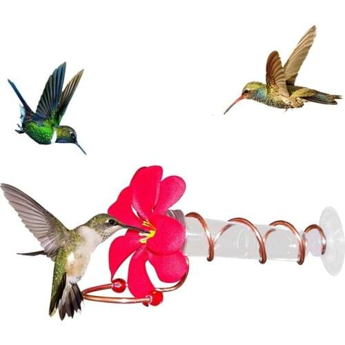 Hummingbird Feeder Outdoor Premium Standing Bird Feeder Metal Garden Art Flower Pole Stand W/ Food Bowl Wild Bird Feeder