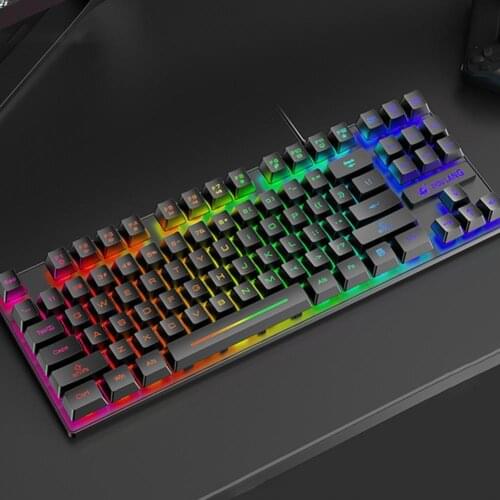 87 Keys RGB Gaming Mechanical Keyboard Waterproof Backlit Color Mechanical Keyboard Computer Accessory