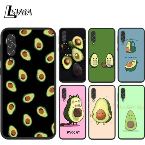 Cute Cartoon Avocado Food For Samsung Galaxy A90 A80 A70 S A60 A50S A30 S A40 S A2 A20E A20 S A10S A10 E Black Soft Phone Case