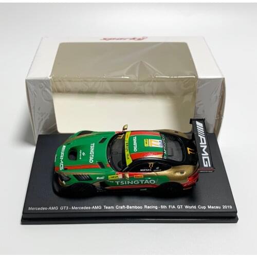 SPARK 1:64 BENZS AMG GT3 2019 Macau GT World Cup car collection die-cast total car model