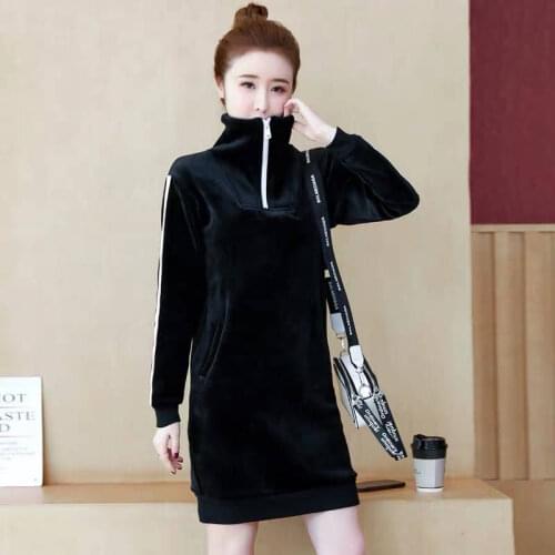 Fashion woman Striped Thick hooded female long sleeve korean chic soft jumpers ladies femel