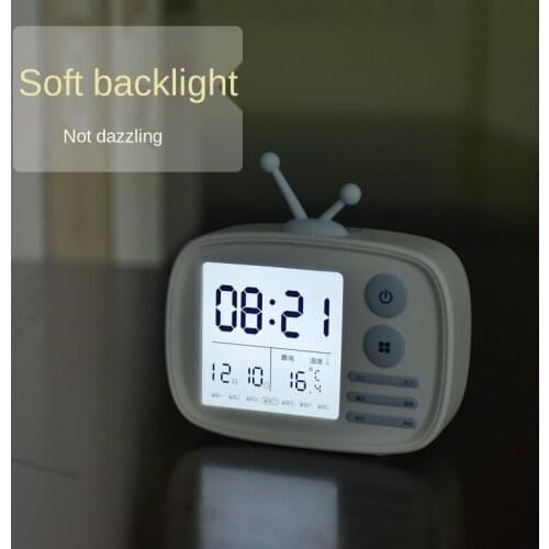Fashion digital alarm clock students The dormitory room calendar speech backlight LCD luminous The head of a bed alarm clock