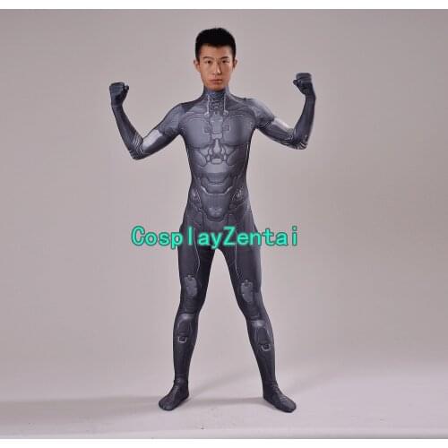 Male Halo Master Chief Game Cosplay Superhero Costume Spandex Zentai Catsuit For Halloween