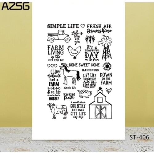 My farm life Clear Stamps/seal for DIY Scrapbooking/Card Making/Photo Album Decoration Supplies