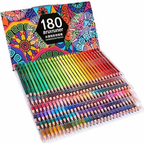Water Soluble Watercolor Pencil 48/72/120/150/180 Oil Colored Pencils Professional Artist Painting Sketching Kids Art Supplies