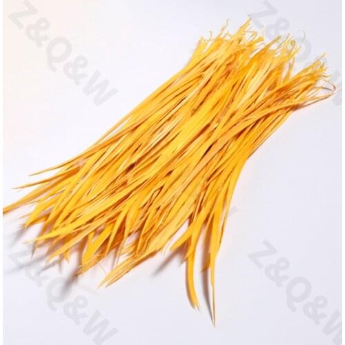 Natural 6-8 inch goose silk edge feather 15-20CM dyed into gold DIY craft jewelry earrings performance costume decoration