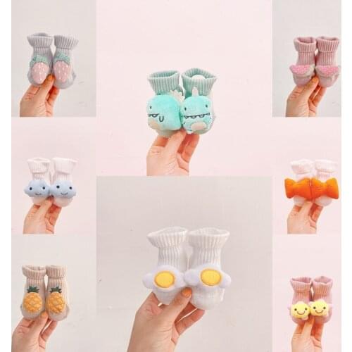 New Fashion Newborn Toddler Baby Girls Boy Socks Cartoon Splicing Applique Cute Lovely Kids Socks Children BABY Stuff 0-8M