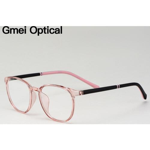 Gmei Optical Ultralight TR90 Round Glasses Frame Women Prescription Eyeglasses Myopia Optical Frames Female Eyewear M2064