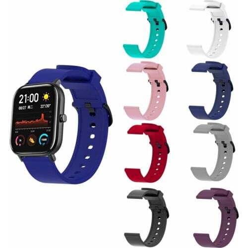 20mm Silicone Watch Band For Amazfit Gts Strap For Amazfit Gtr 42mm Watchband For Garmin 245 Vivoactive 3 Music Wrist Bracelet