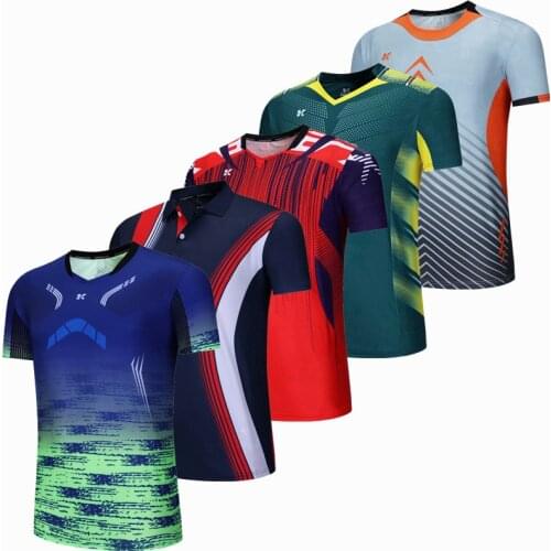 Sports Brand Quick Dry Breathable Badminton Shirt,Women Men Table Tennis volleyball custom Team Game Running Training T Shirts