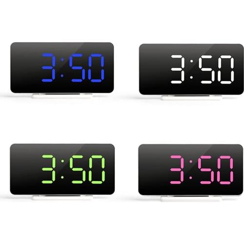 LED Clock USB Charging Power-saving Digital Alarm Clock Temperature Display with Snooze Function Power Saving Data Storage